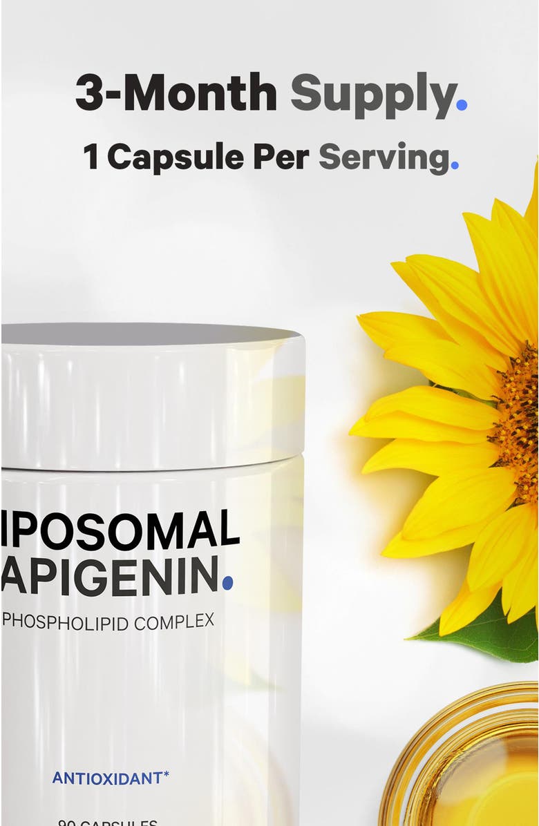Codeage Liposomal Apigenin Daily Flavonoid Chamomile Supplement, Alternate, color, White