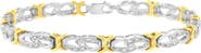 Haus of Brilliance 10k Yellow Gold Plated Silver 1/4 cttw Diamond Infinity and X Link Bracelet