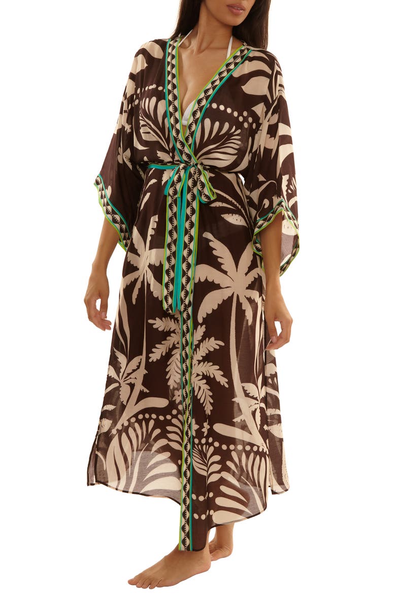 Syros Cover-Up Wrap, Alternate, color, BROWN MULTI