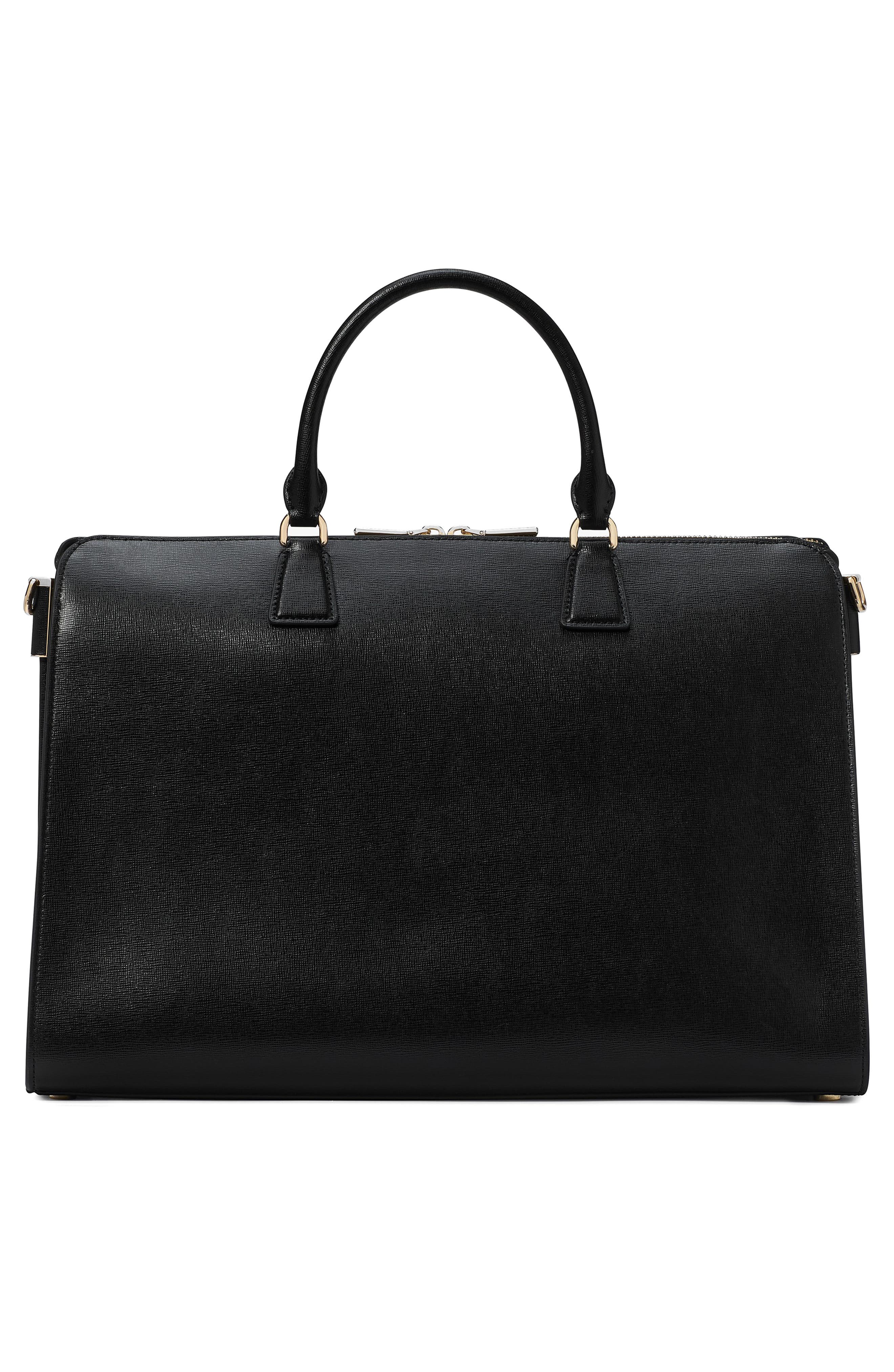 Kate Spade New York serena saffiano leather briefcase, Alternate, color, Black
