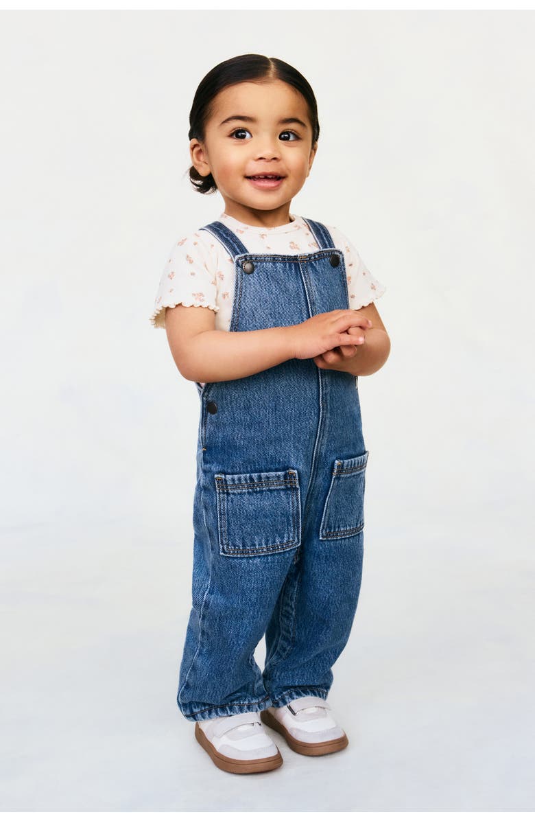 H&M Denim Dungarees, Alternate, color, 