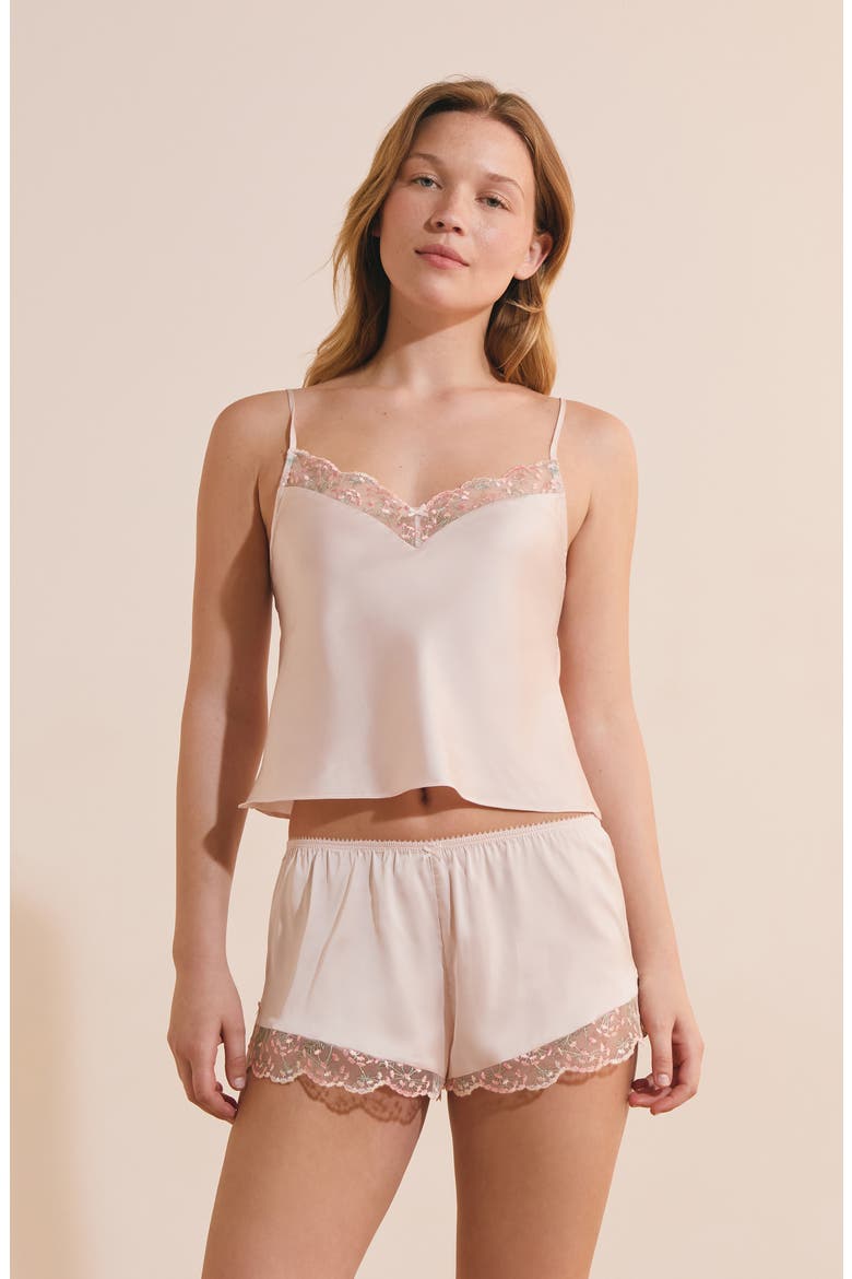 Infusion Lace Trim Sleep Shorts, Alternate, color, BLUSH