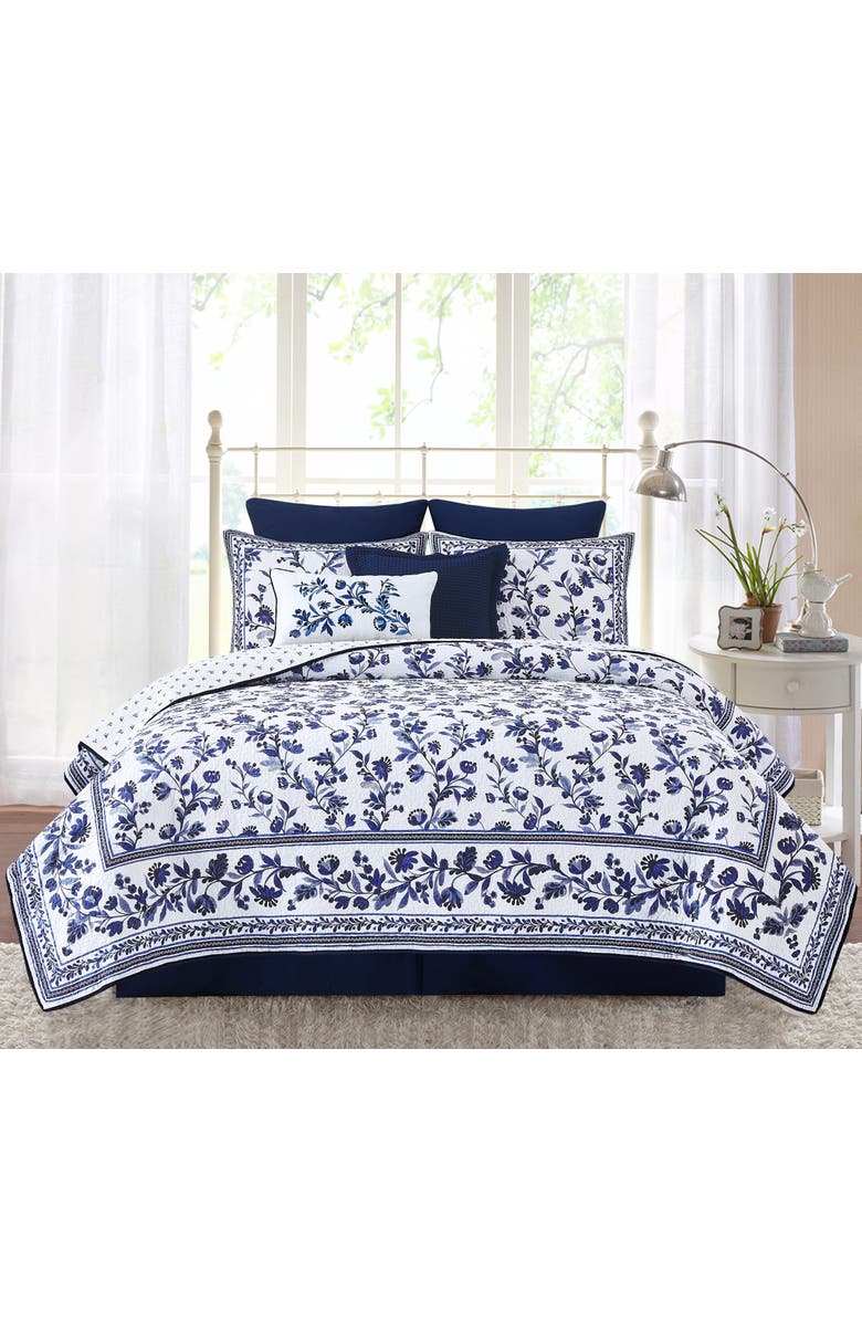 C&F Home Maryfrances Lumbar Accent Pillow 14" x 22", Alternate, color, Blue