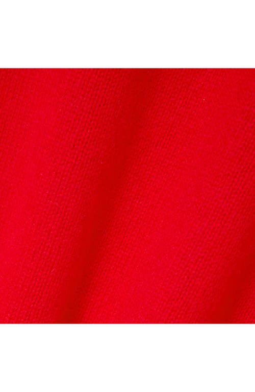 Lacoste Classic Fit Cashmere Crewneck Sweater In Red