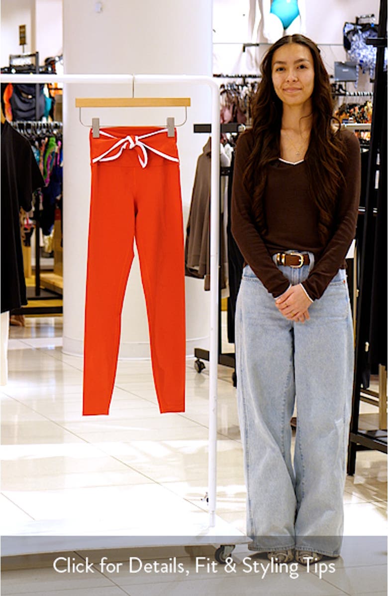 Violetta Tie Waist Colorblock Leggings, sales video thumbnail