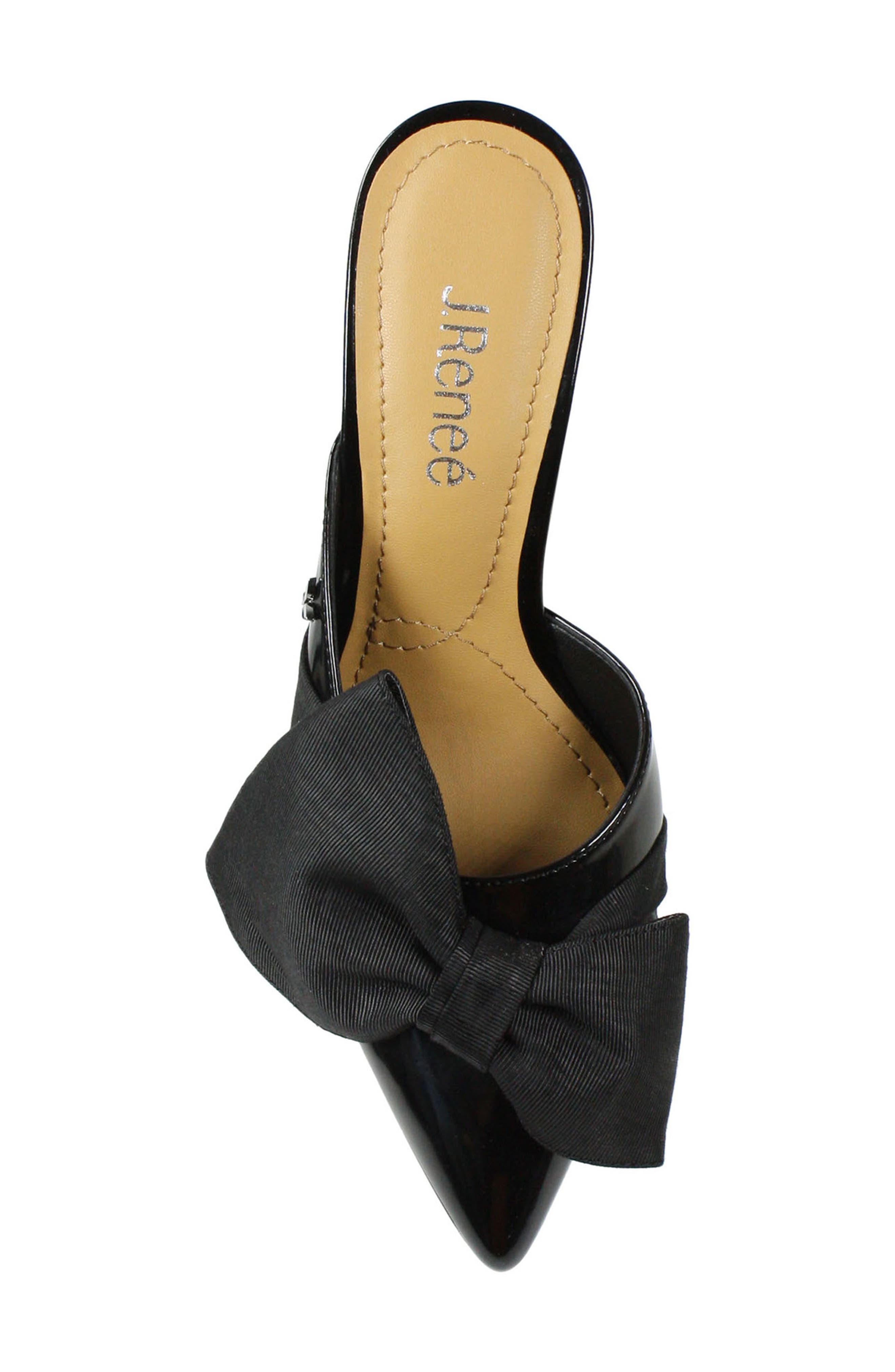 J. Reneé Elonna Asymmetrical Bow Pointed Toe Mule, Alternate, color, 