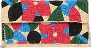 Collection XIIX Geo Floral Beaded Clutch