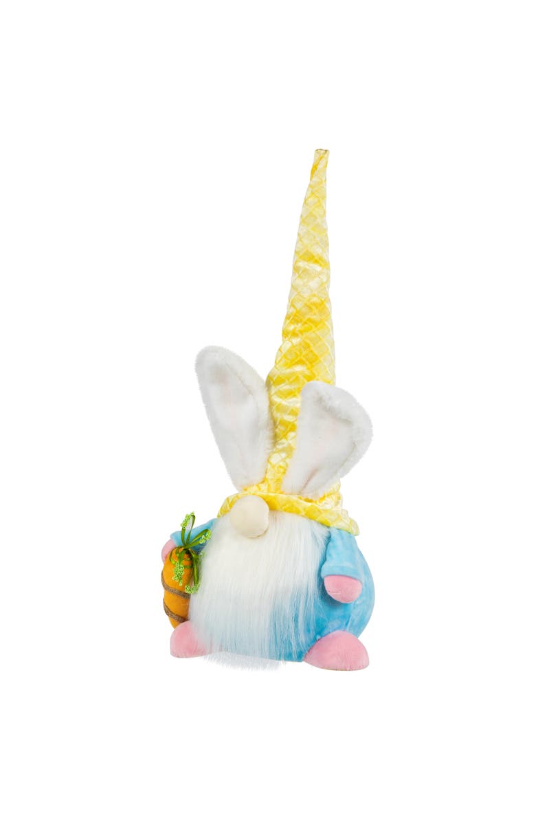 Northlight Gnome with Bunny Ears Easter Figure - 18.5" - Yellow and Blue, Alternate, color, Yellow