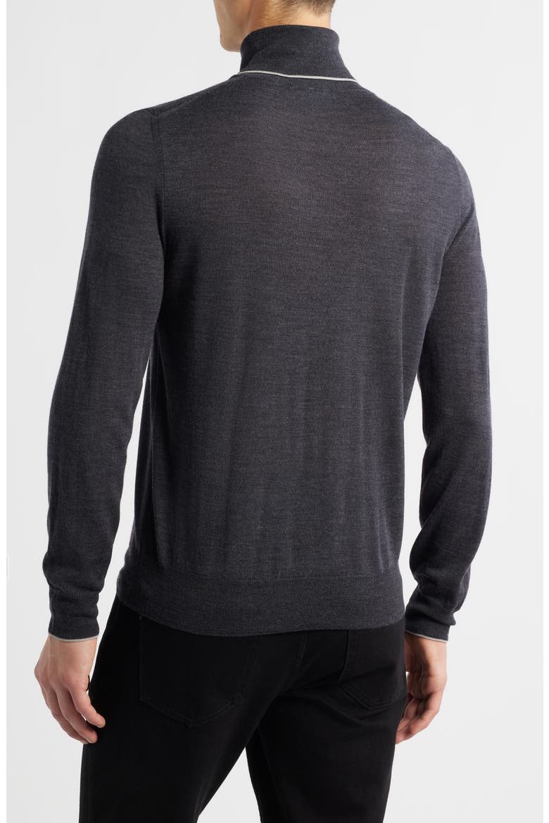 Turtleneck Wool Sweater, Alternate, color, CHARCOAL