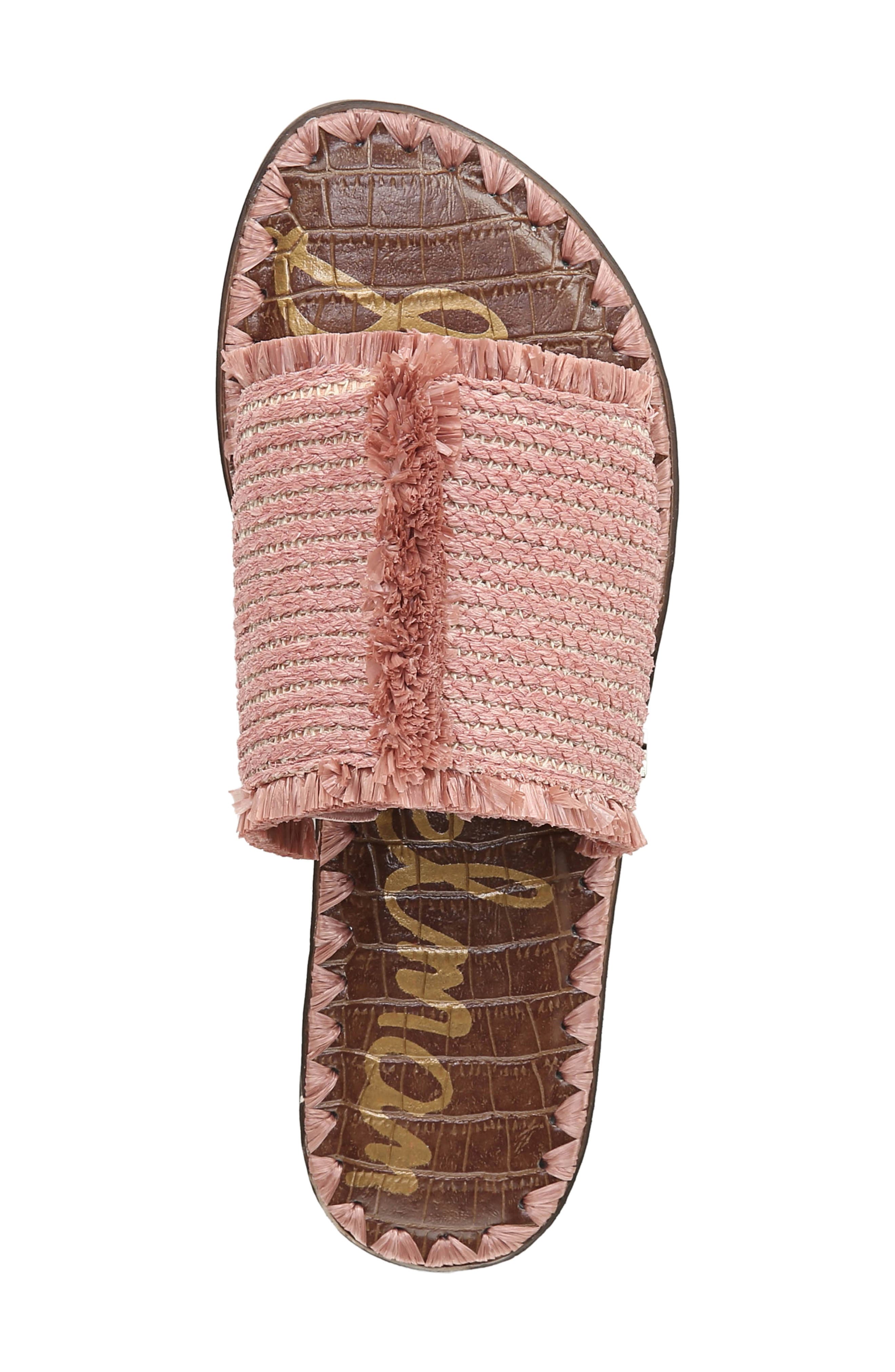 Glenda Fringe Slide Sandal, Alternate, color, HAVANA CORAL