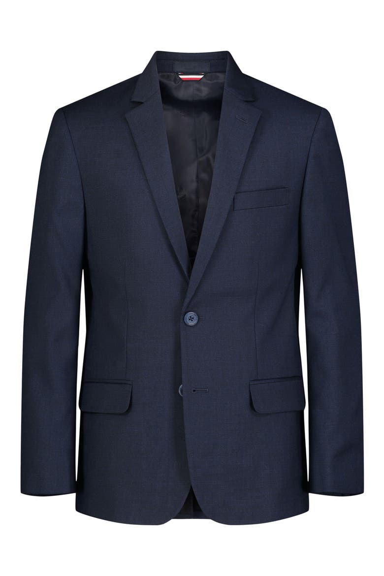 Kids' Stretch Sharkskin Sport Coat, Main, color, DARK BLUE