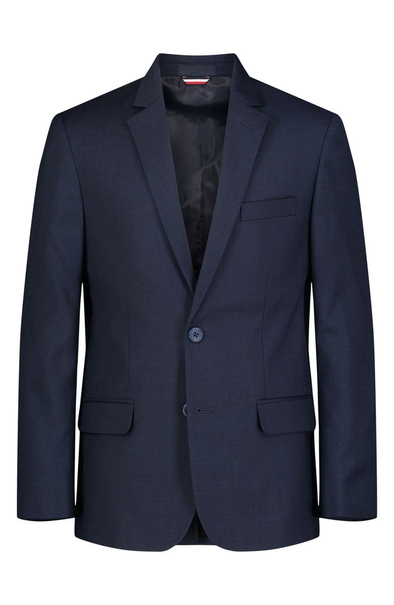 Tommy Hilfiger Kids' Stretch Sharkskin Sport Coat, Main, color, Dark Blue