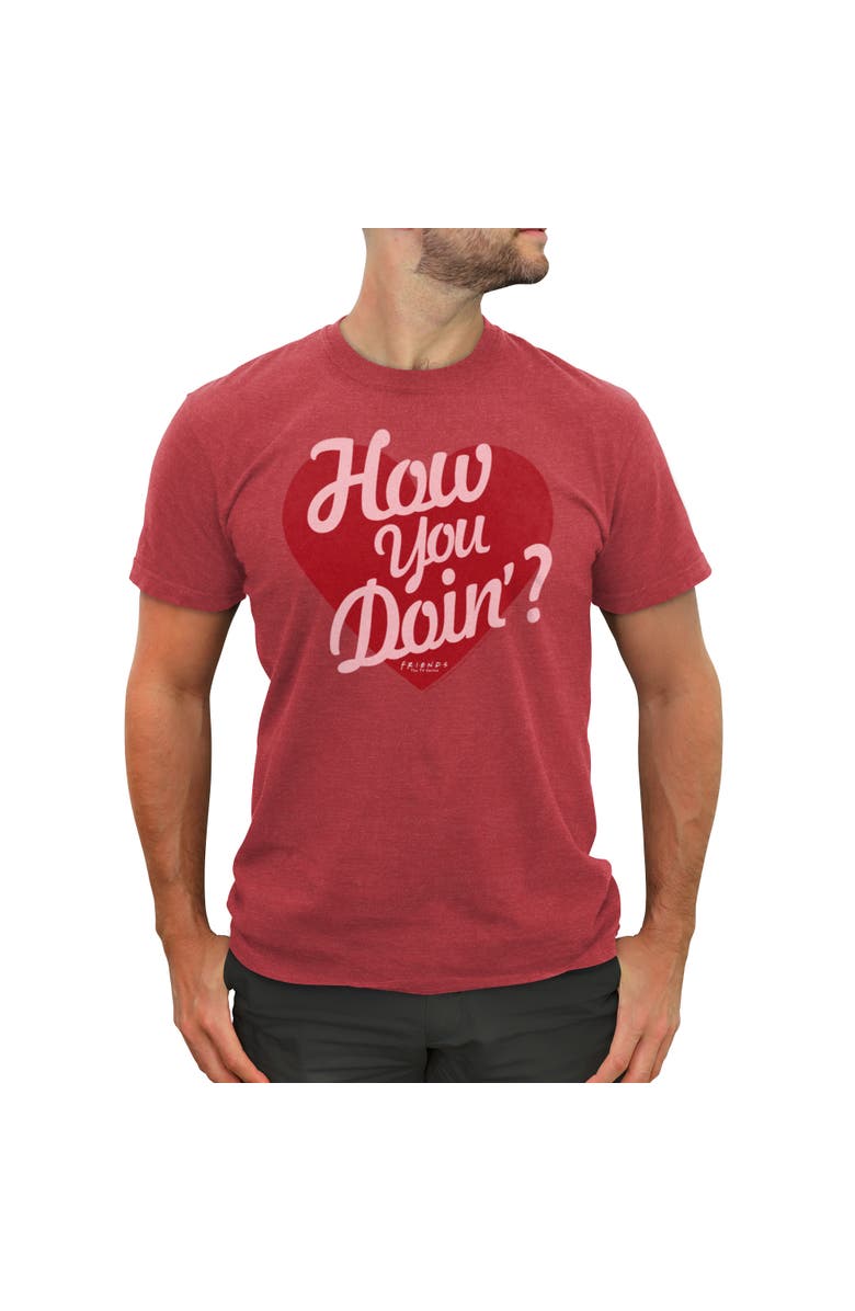 Friends Men's Friends Classic Central Perk Logo Graphic T-Shirt, Main, color, Red Heather