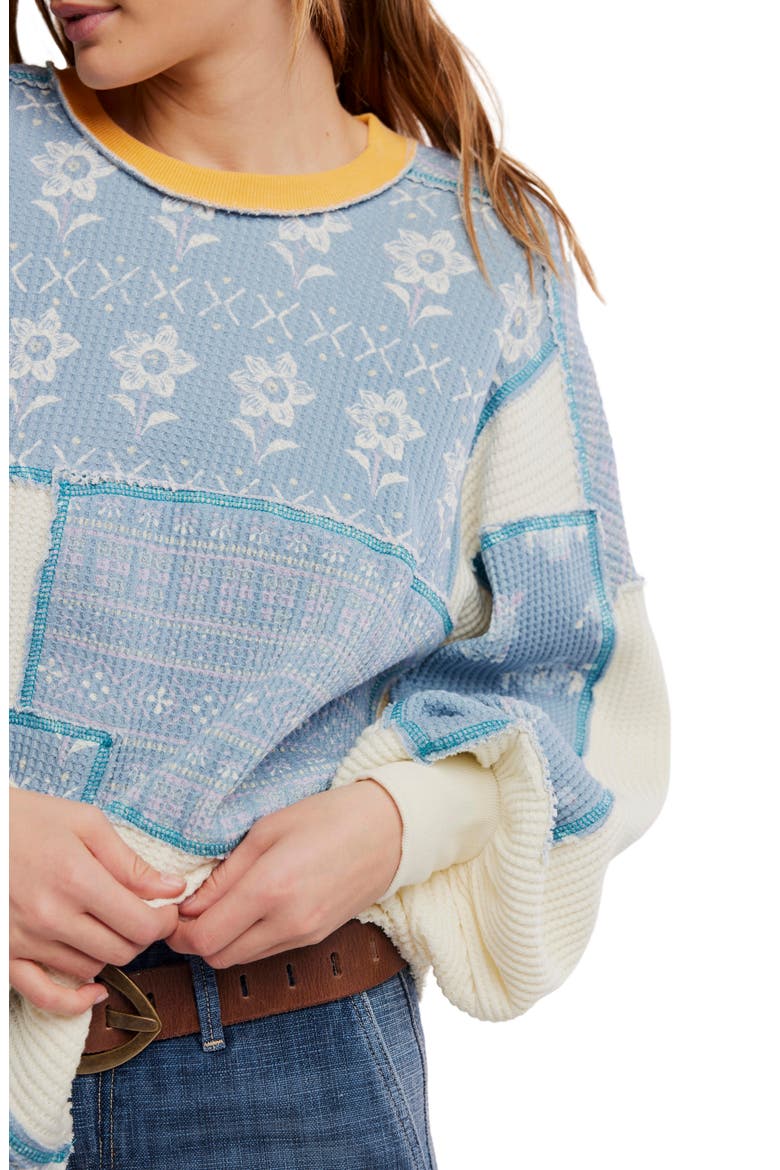 Intimately FP Wildflower Patchwork Thermal Top, Alternate, color, CLEAR SKIES COMBO