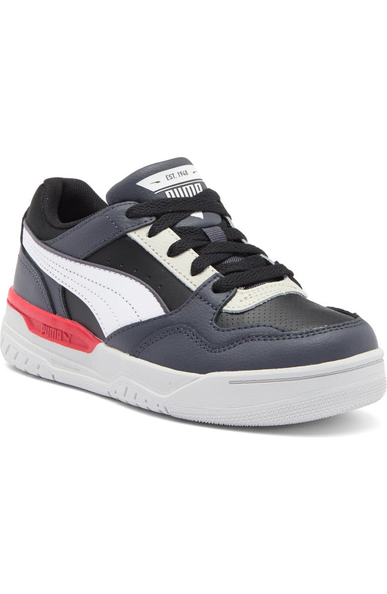 PUMA Kids' Rebound Retro Sneaker, Main, color, Galactic Gray-Puma White-Black