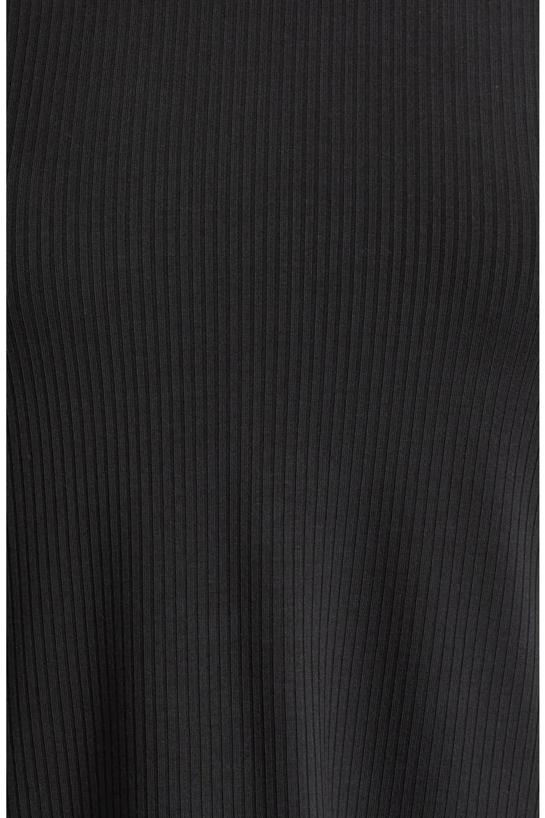 Long Sleeve Rib T-Shirt, Alternate, color, BLACK
