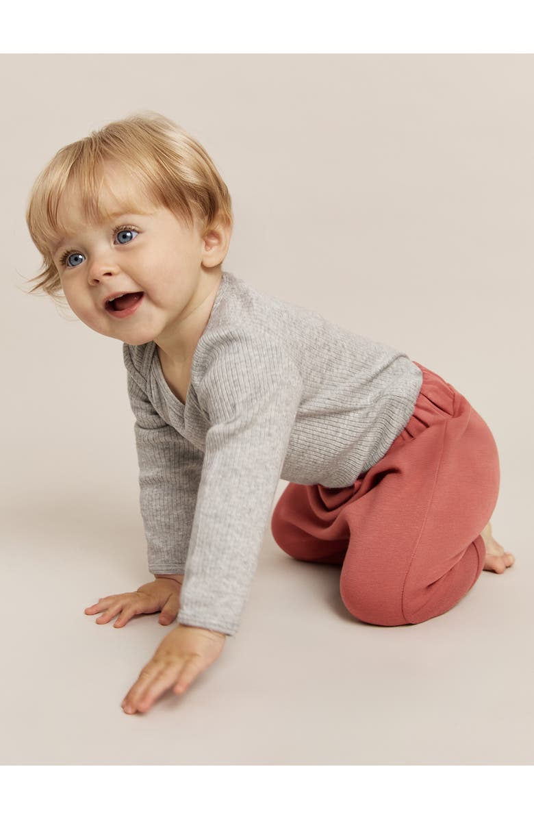 Reiss Piper Long Sleeve Top & Joggers Set, Alternate, color, Rose