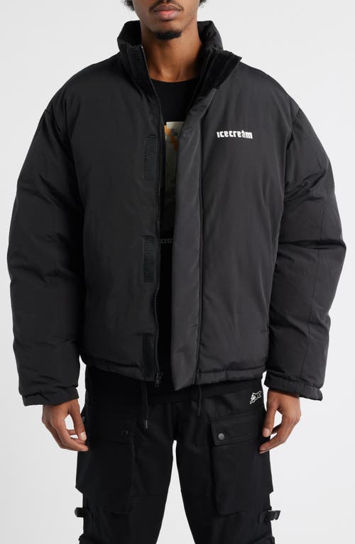 Icecream Archie Graphic Puffer Jacket In Black