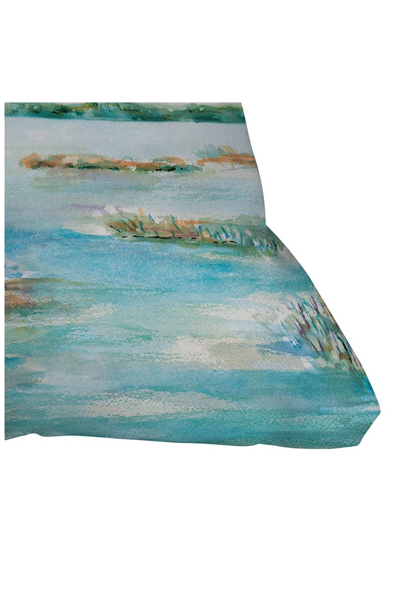 On The Marsh Throw Pillow, Alternate, color, BLUE