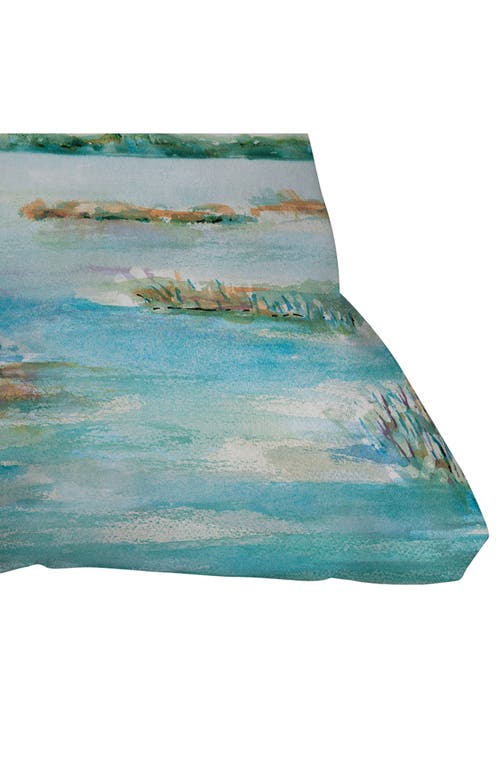 Deny Designs On The Marsh Throw Pillow In Blue