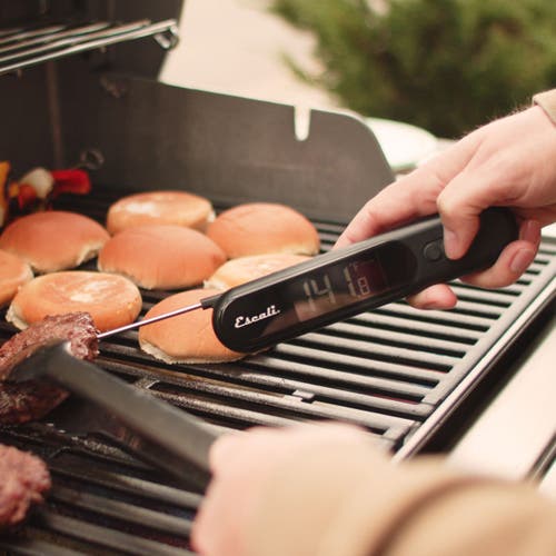 Escali Infrared Surface And Folding Probe Digital Thermometer In Black