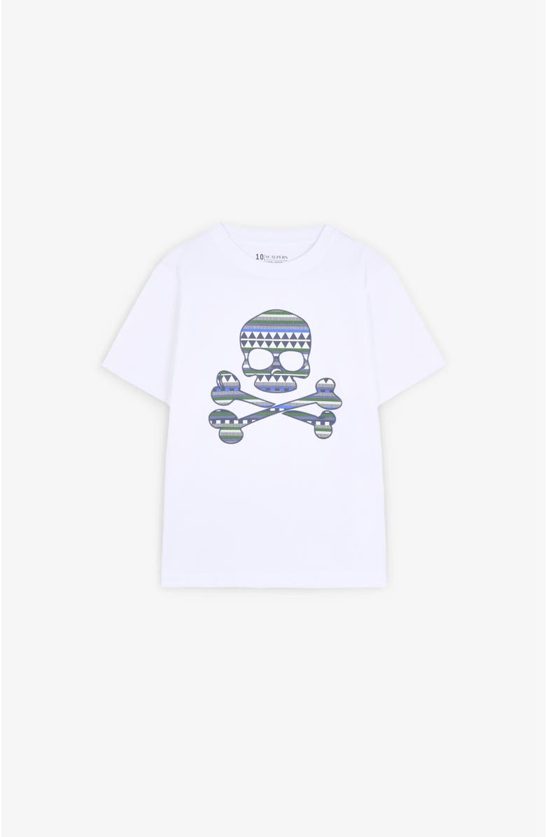 Scalpers Etnicskull Tee Kids, Main, color, White