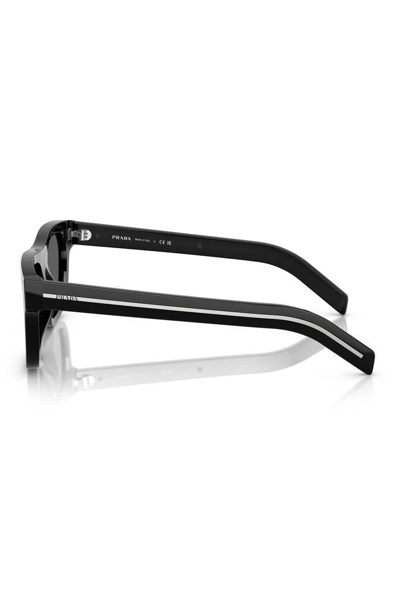 55mm Pillow Sunglasses, Alternate, color, BLACK