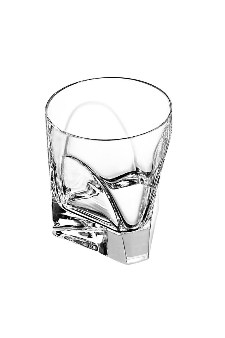 Double Old Fashion Glass Conversazione Set Of 4, Alternate, color, Clear Crystal