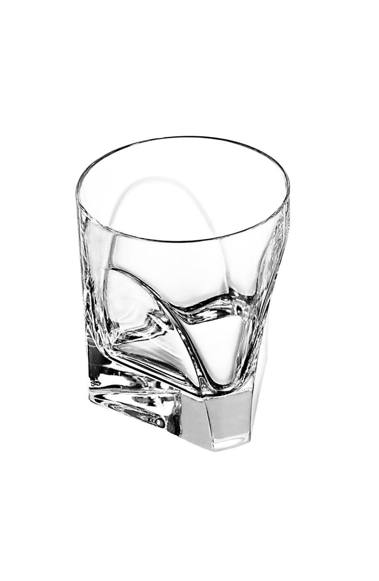 Arnolfo Di Cambio Double Old Fashion Glass Conversazione Set Of 4, Alternate, color, Clear Crystal