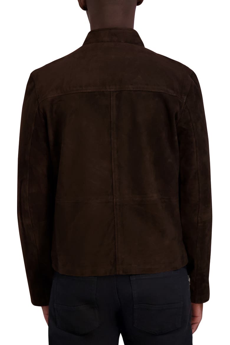 Suede Zip Jacket, Alternate, color, BROWN