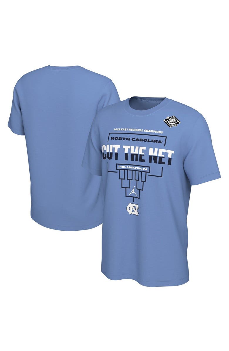 Jordan Brand Men's Jordan Brand Carolina Blue North Carolina Tar Heels 2022 NCAA Men's Basketball Tournament March Madness Final Four Regional Champions Locker Room T-Shirt, Main, color, 