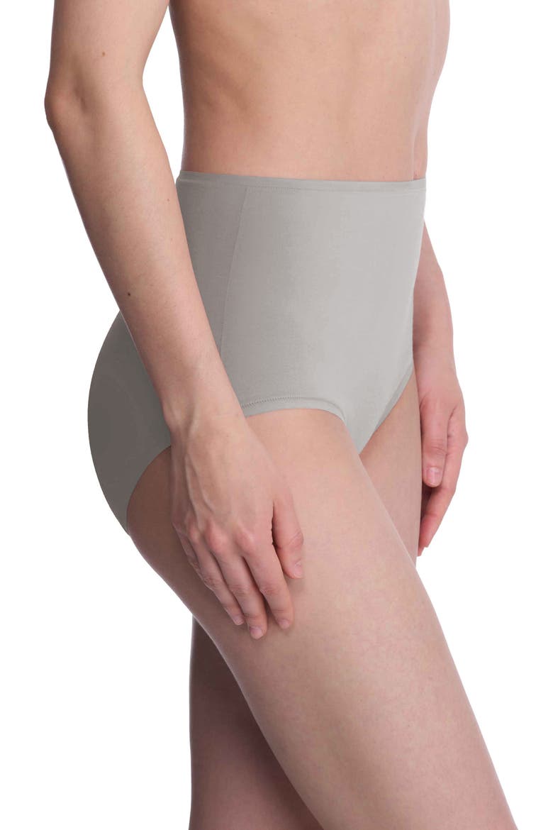 Bliss Bare Cotton High Waist Briefs, Alternate, color, GREY SKY