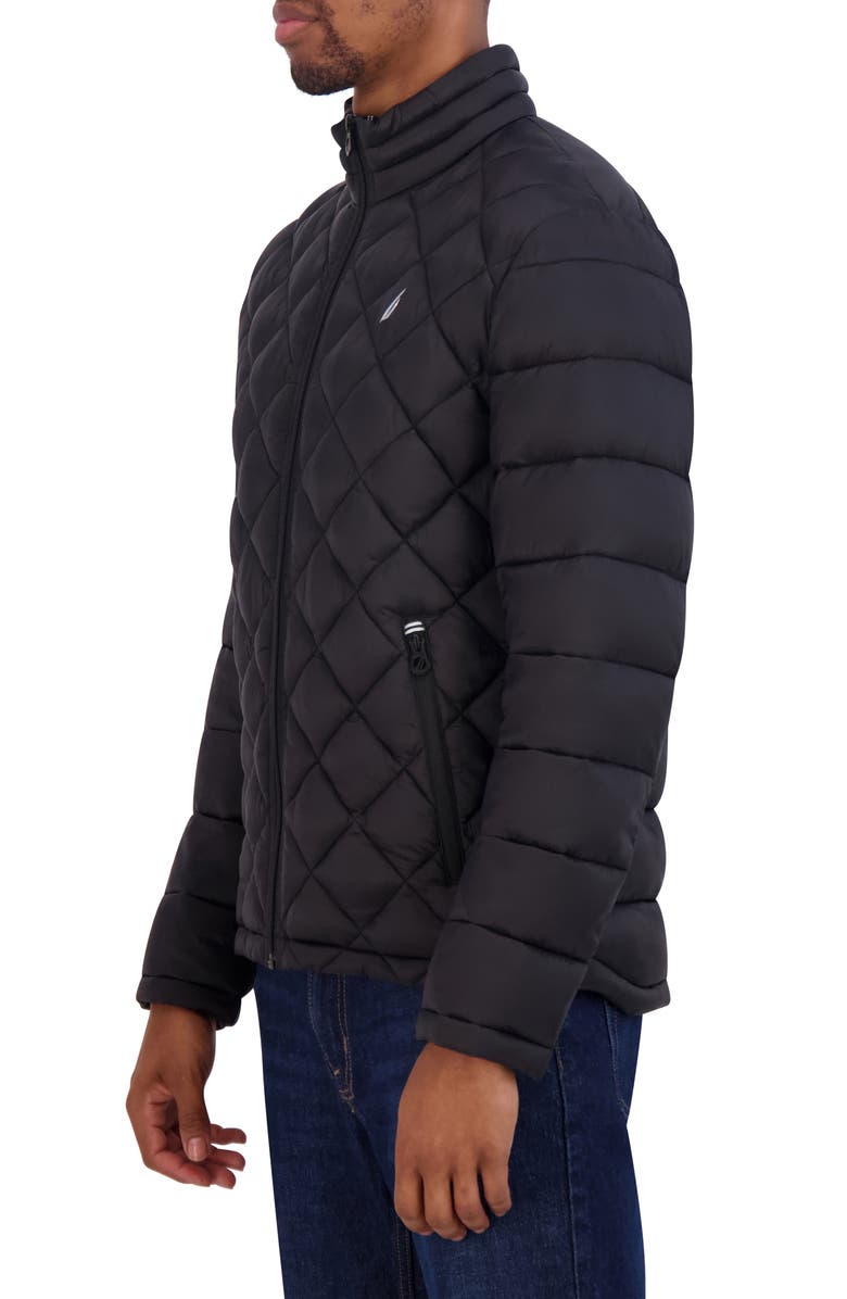 Nautica Featherweight Quilted Puffer Jacket, Alternate, color, Black