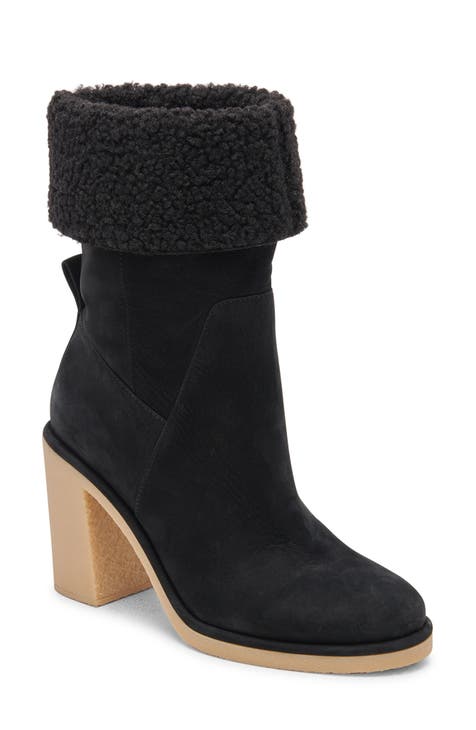 Caddie Faux Shearling Lined Plush Boot (Women)