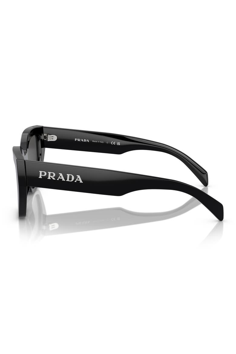 53mm Butterfly Sunglasses, Alternate, color, BLACK