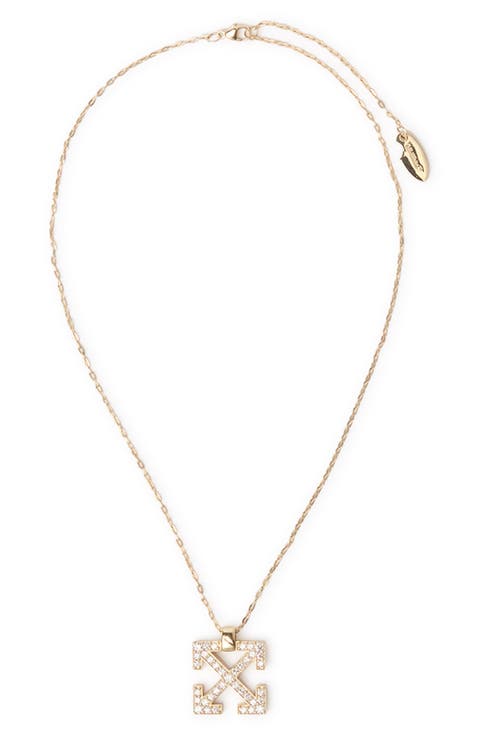 Lab Grown Diamond Pavé Arrow Pendant Necklace