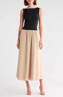 Mixed Media Maxi Dress