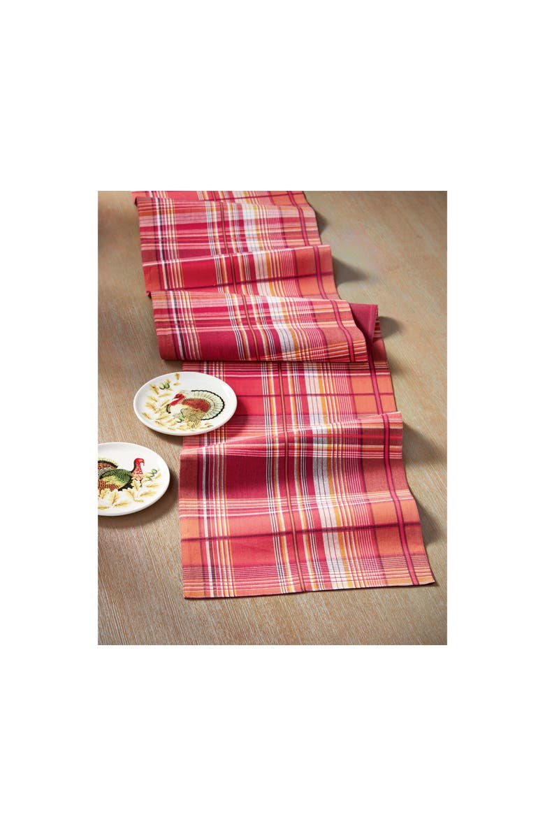 tag Multicolor Cotton Gathering Runner Tablecloth for Fall Harvest, Alternate, color, Multicolored