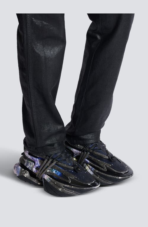 Balmain Unicorn Low Trainers With Earth And Stars Print