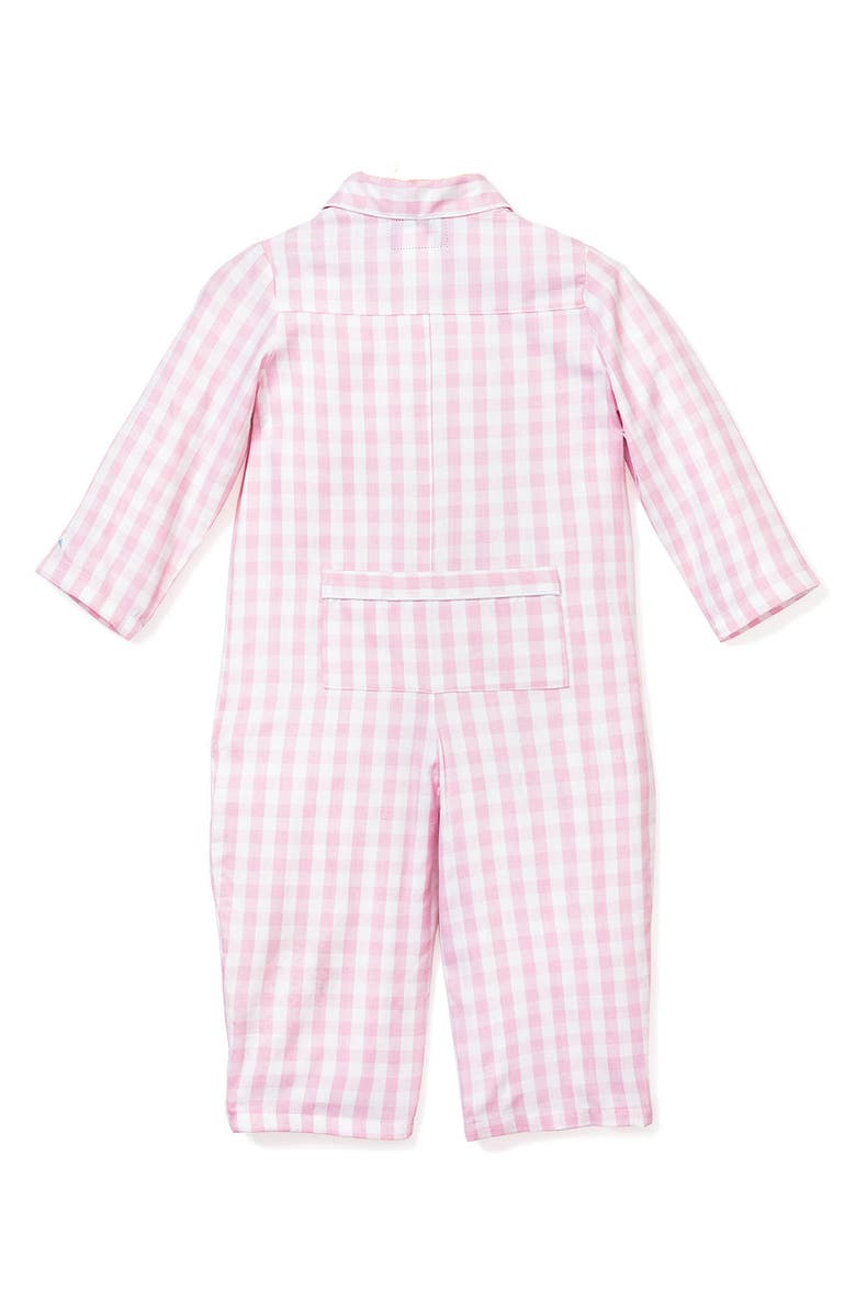 Petite Plume Gingham One-Piece Pajamas, Alternate, color, Pink