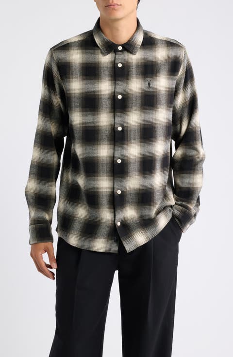 Baseline Shadow Check Cotton Button-Up Shirt