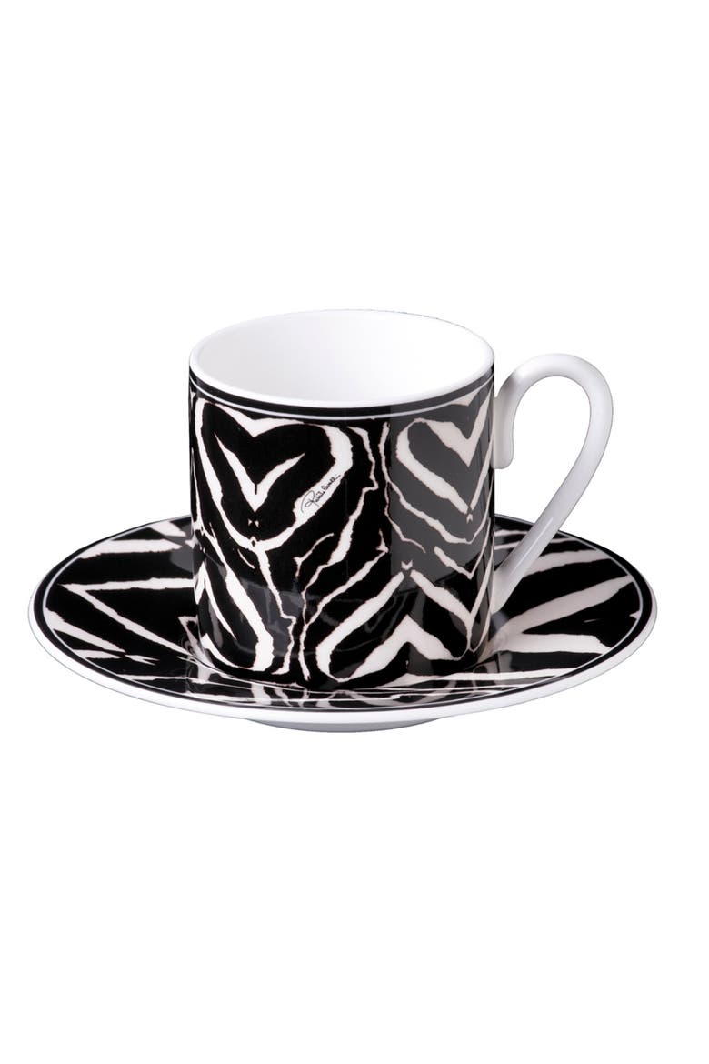 Coffee Cup & Saucer with Luxury Box, Main, color, Zebra