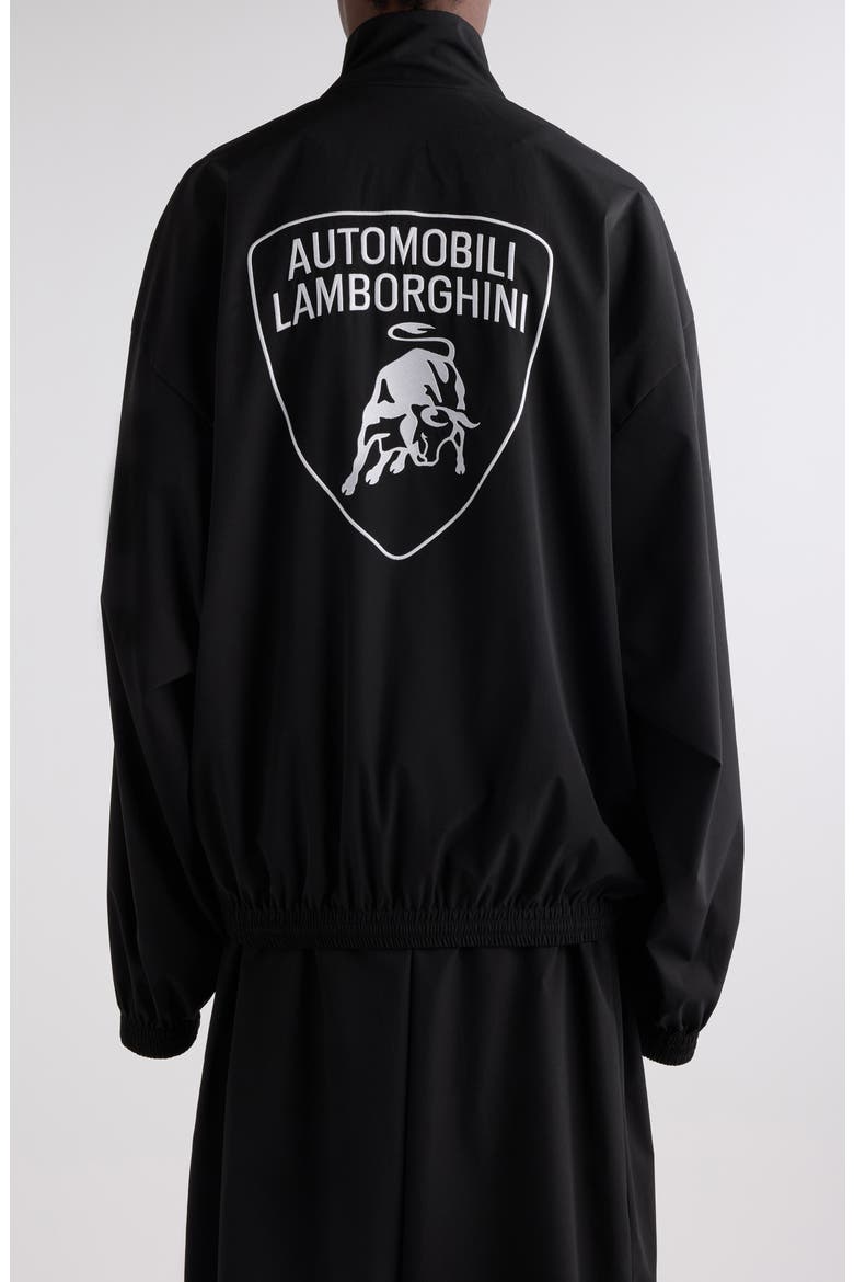 x Automobili Lamborghini Logo Embroidered Track Jacket, Alternate, color, 1000 BLACK