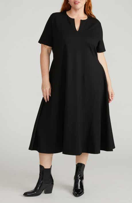 Universal Standard Saskia Ponte Knit Midi Dress