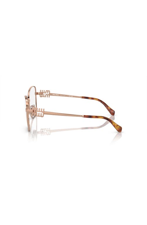 Miu Miu 56mm Pilot Optical Glasses In Pink