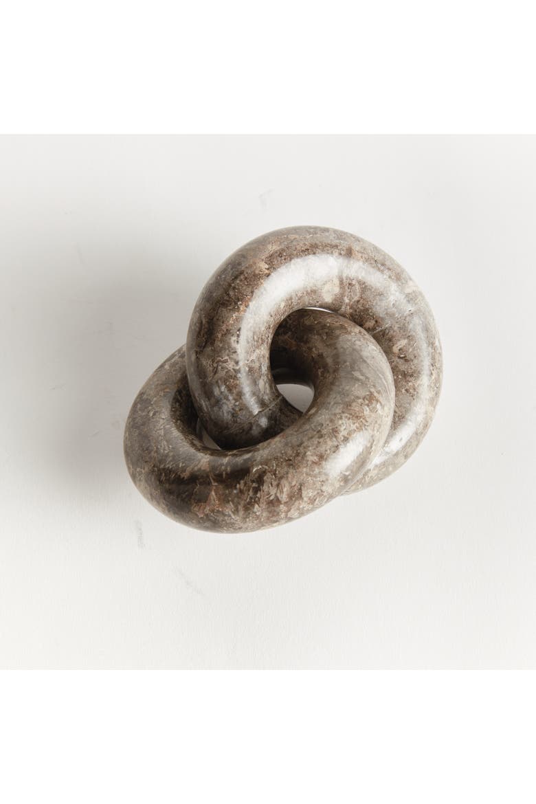 Linked Marble Rings Sculpture - Gray Marble Accent Decor, Alternate, color, Gray