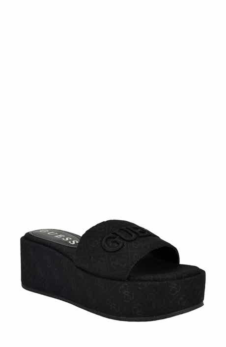 GUESS Bintai Platform Wedge Slide Sandal