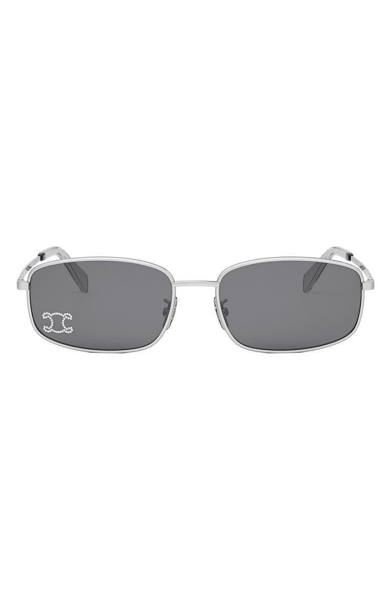 CELINE Triomphe 60mm Rectangular Sunglasses, Main, color, 