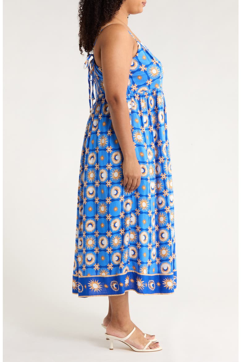 Moonshine Senia Midi Sundress, Alternate, color, YELLOW-BLUE-MULTI