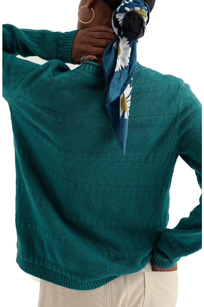 Kinter Organic Cotton Crewneck Sweater, Alternate, color, KNIT MELANGE DEEP DIVE